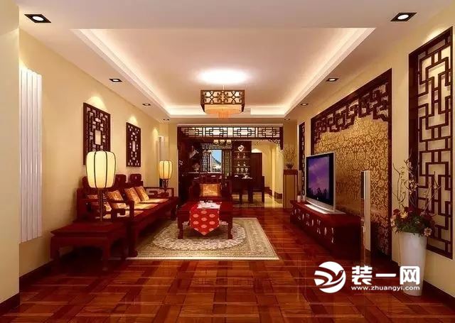 中式红木家具如何布局?11款红木客厅装修效果图赏析